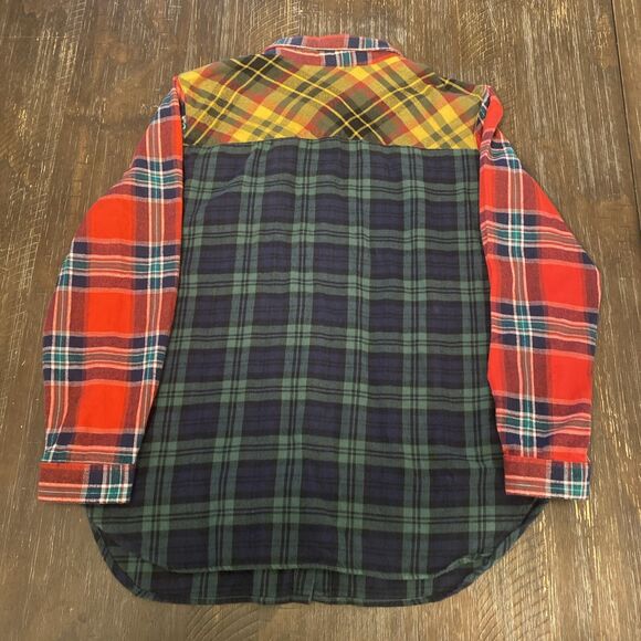 Blair Women’s XL Patchwork Plaid Embroidered Flannel Button Up Shirt - Picture 8 of 13